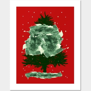 Watercolor Christmas tree Posters and Art